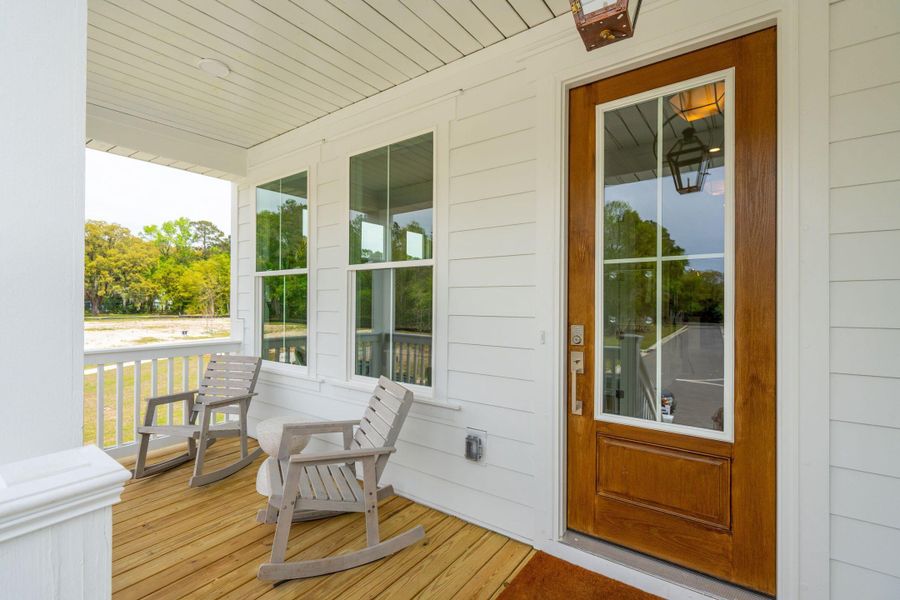 Exterior details and patio area of a home in Miller's Crossing, Johns Island (Image 33).