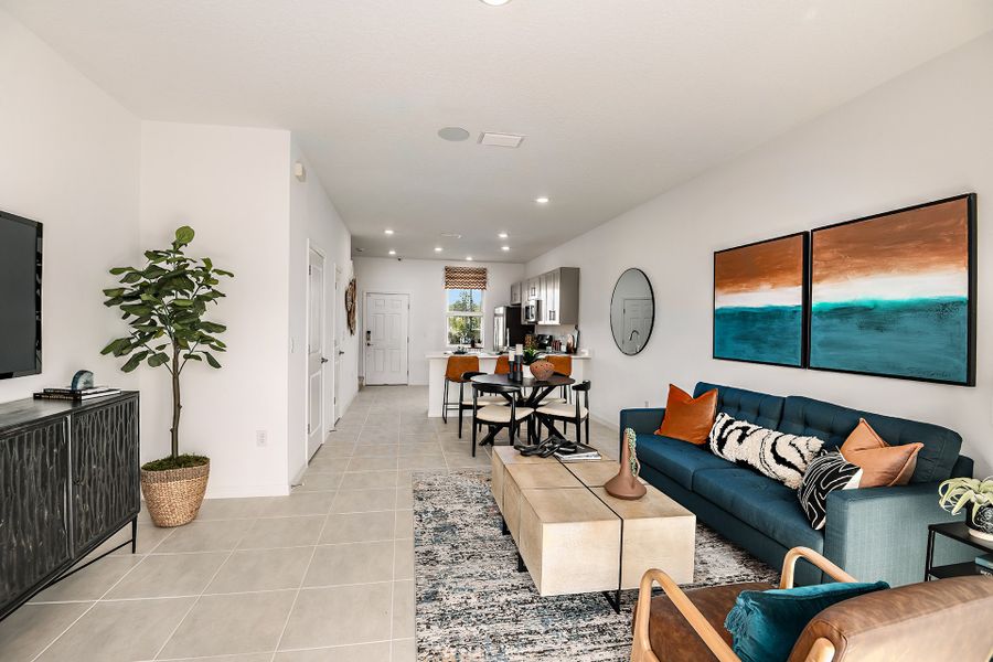 Furnished interior view inside a new home in The Townhomes at Azario Lakewood Ranch, Bradenton (Image 27).