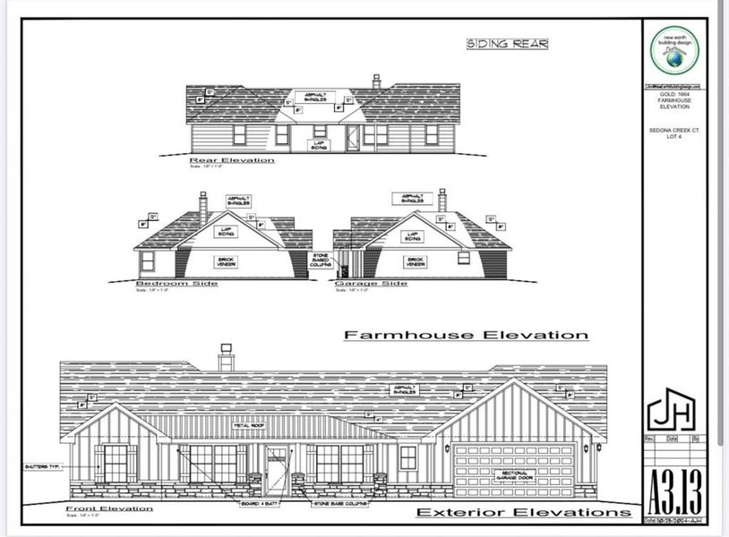 Exterior rendering of this home design in , Poolville, TX (Image 5).