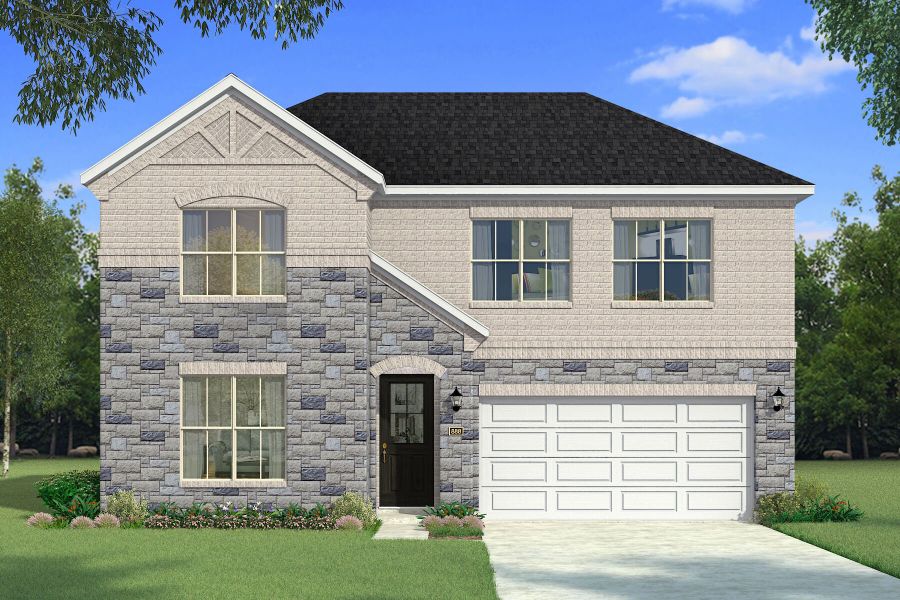 Representative exterior photo of a completed home built from the Adella by Mattamy Homes in Spiritas Ranch, Little Elm, TX (Image 2).