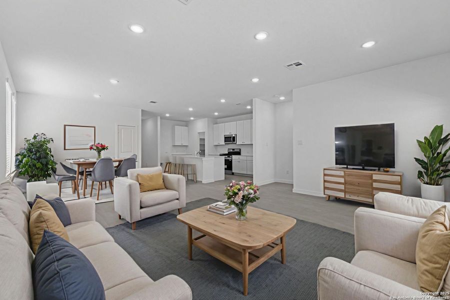 Furnished interior view inside a new home in Waterwheel: Cottage Collection, San Antonio (Image 10). Furnished interior view inside a new home in Waterwheel: Cottage Collection, San Antonio (Image 10).