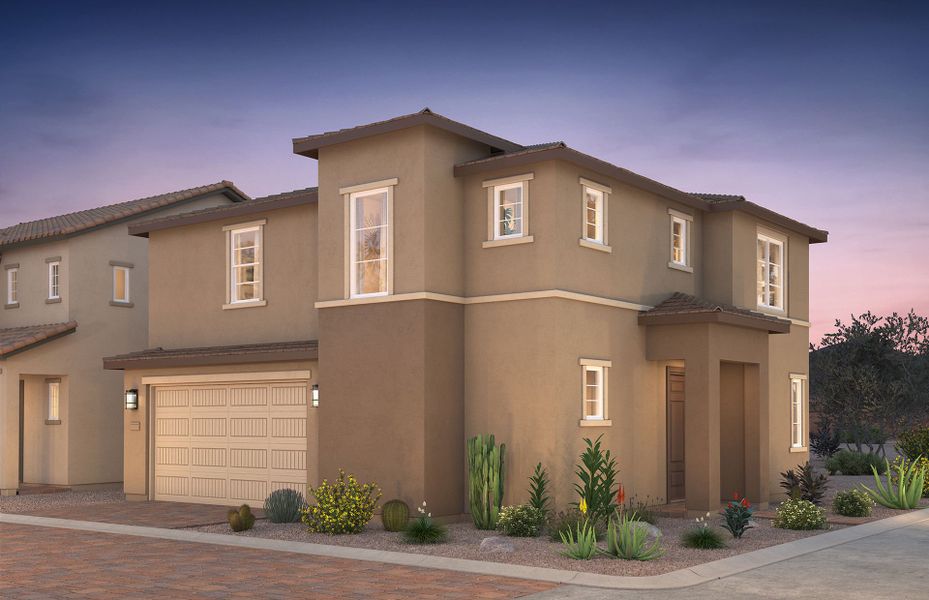 Representative exterior photo of a completed home built from the Eldora by Pulte Homes in Asante- Atrium Series, Surprise, AZ (Image 18).
