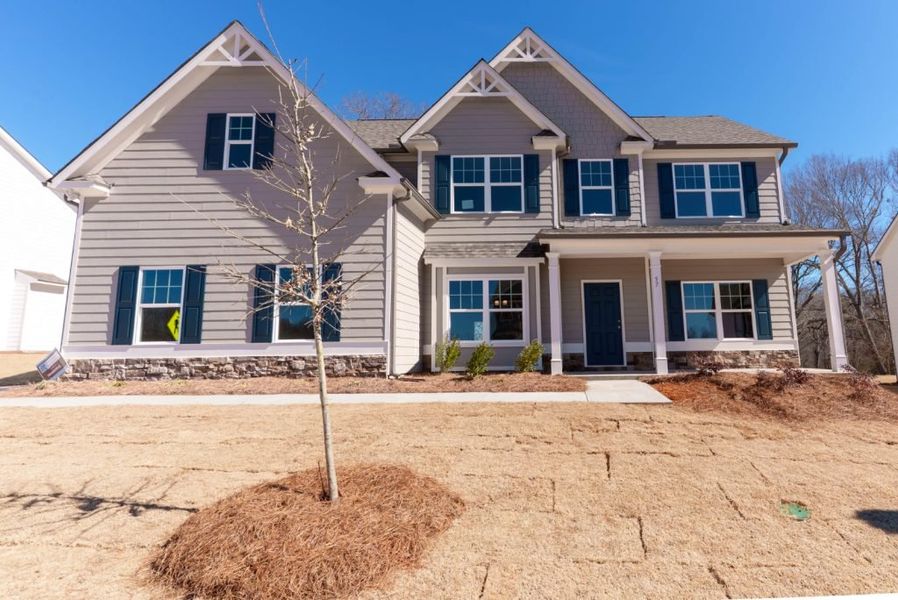 Representative exterior photo of a completed home built from the Clayton by Piedmont Residential in Hampton Ridge, Jefferson, GA (Image 22).