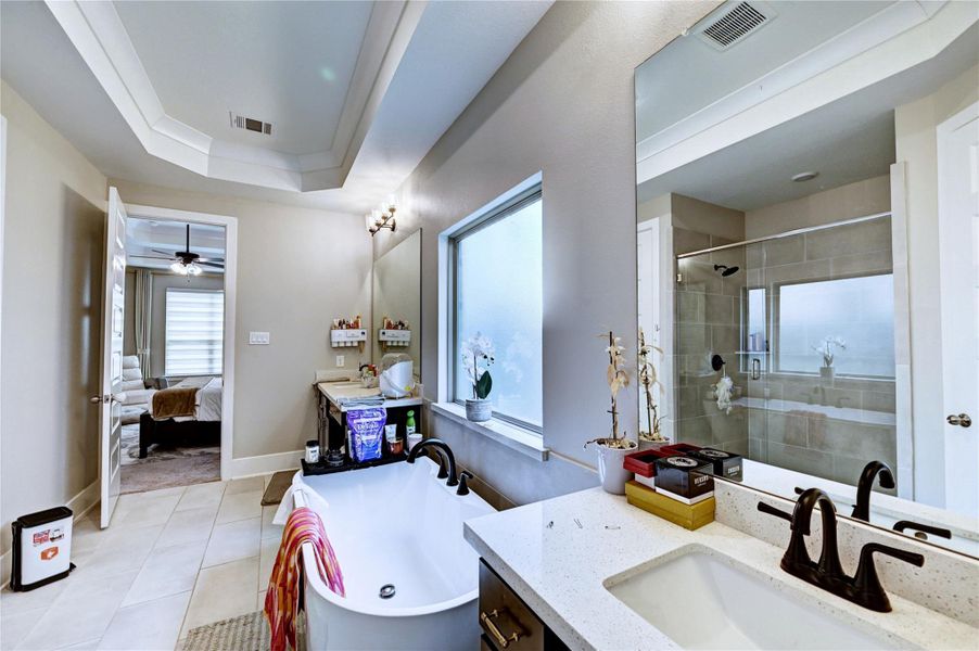 SEPARATE SHOWER AND TUB