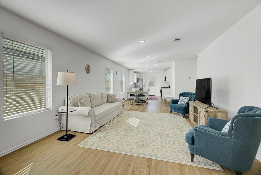 Furnished interior view inside a new home in Pinewood at Grand Texas: Colonial & Cottage Collections, New Caney (Image 14).