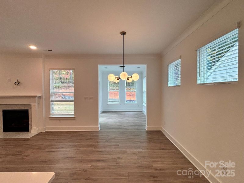 Actual photo of breakfast area in homesite 36