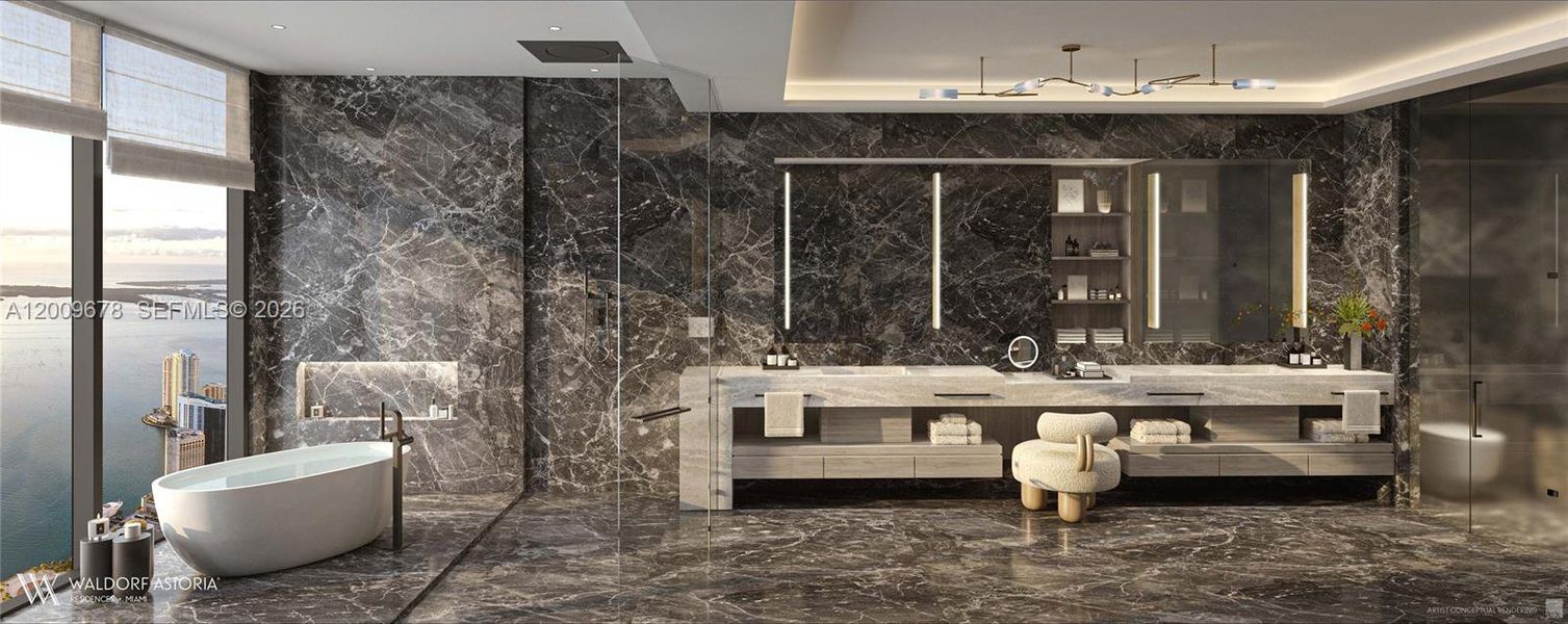 Furnished interior view inside a new home in , Miami (Image 5).