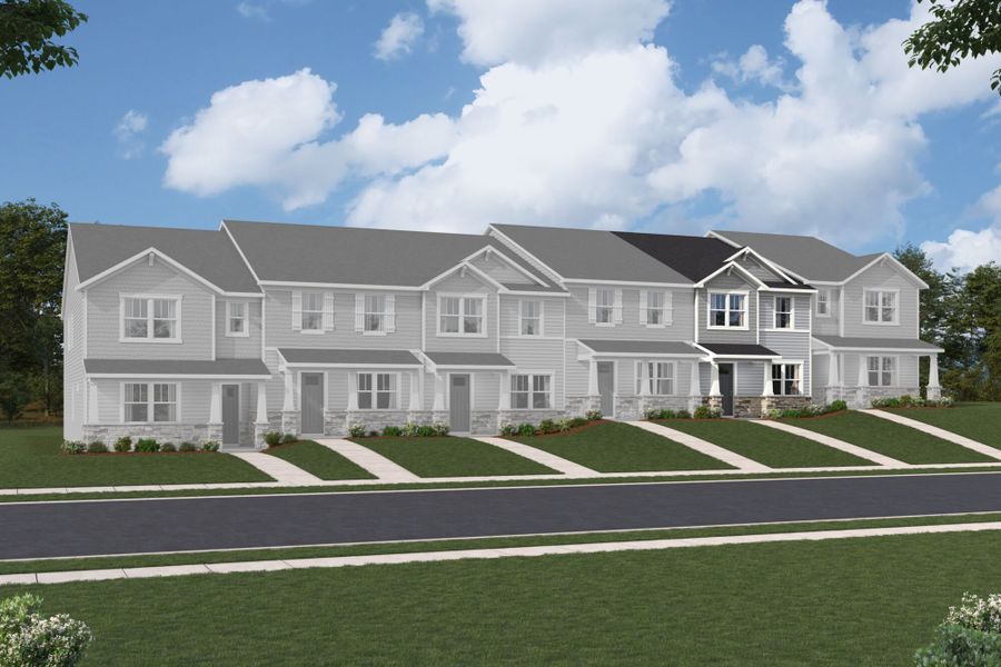 Front exterior of a new home in Westfall, Gastonia, NC, highlighting curb appeal (Image 1). Front exterior of a new home in Westfall, Gastonia, NC, highlighting curb appeal (Image 1).
