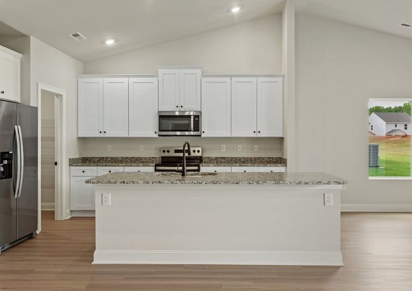 The kitchen is perfect for hosting