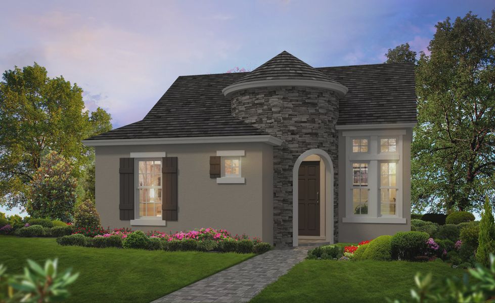 Representative exterior photo of a completed home built from the Lantana by ICI Homes in Persimmon Park, Wesley Chapel, FL (Image 4). Representative exterior photo of a completed home built from the Lantana by ICI Homes in Persimmon Park, Wesley Chapel, FL (Image 4).