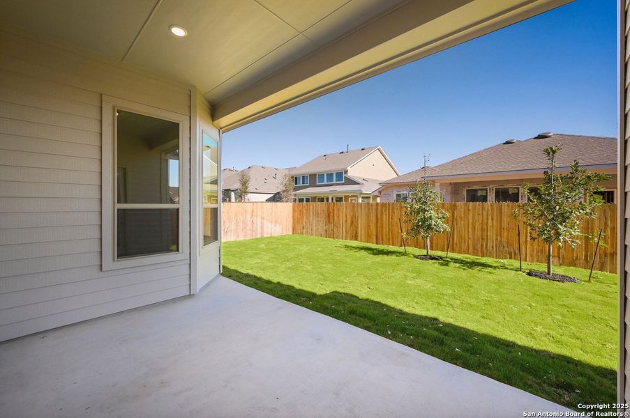 Exterior details and patio area of a home in Davis Ranch: 60ft. lots, San Antonio (Image 3).