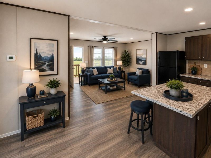 Furnished interior view inside a new home in , Cleveland (Image 3).
