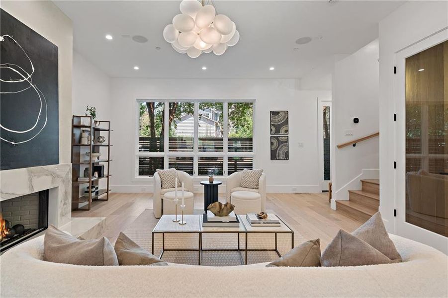 Furnished interior view inside a new home in , Atlanta (Image 8).