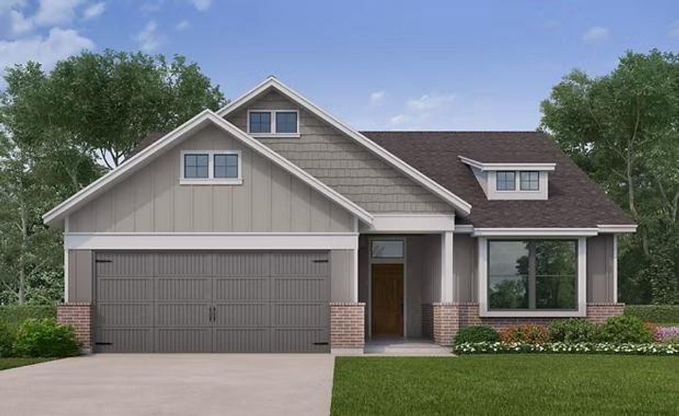 Front exterior of a new home in , Bay City, TX, highlighting curb appeal (Image 1). Front exterior of a new home in , Bay City, TX, highlighting curb appeal (Image 1).