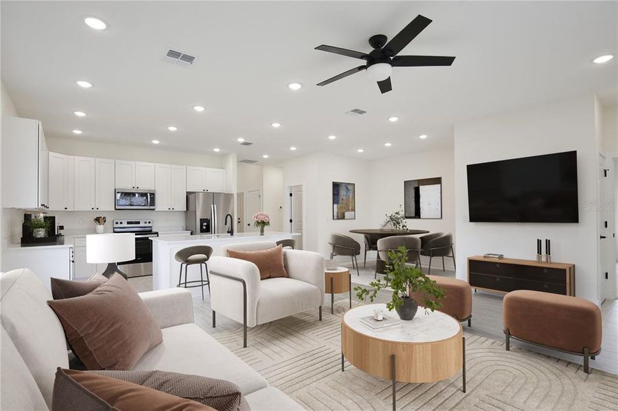 Furnished interior view inside a new home in , Groveland (Image 9). Furnished interior view inside a new home in , Groveland (Image 9).