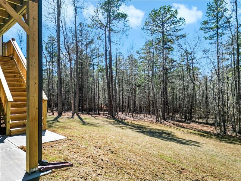 Exterior details and patio area of a home in Belle Woode Estates, Monroe (Image 22).
