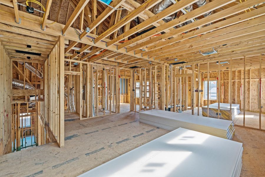 In-progress construction of a new home in The Park and The Reserve, Fulshear, TX (Image 11).