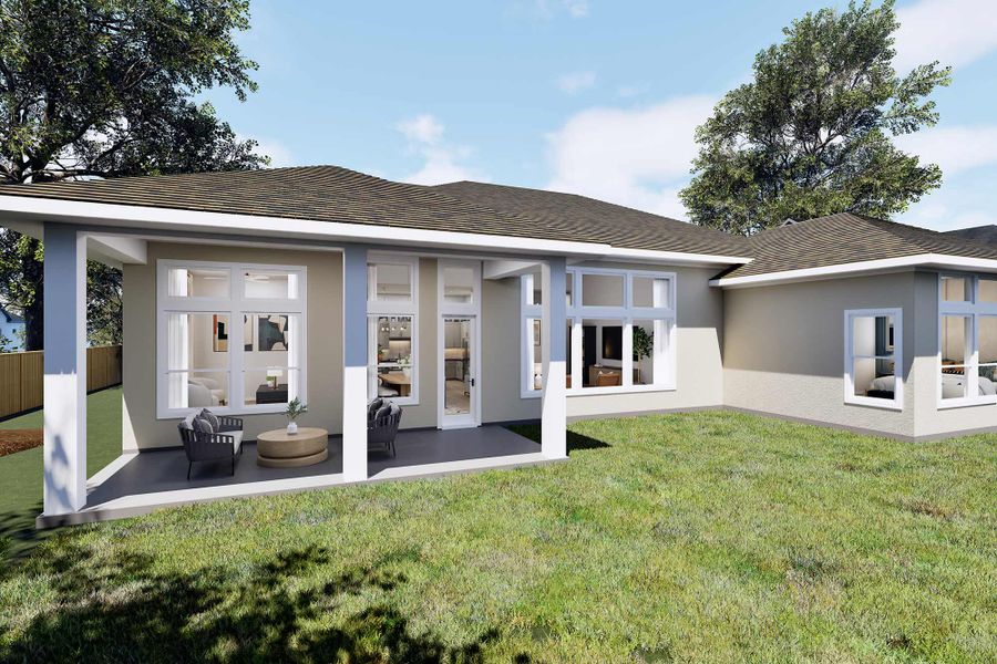 Representative exterior details of a home built from the The Bordano by David Weekley Homes in Caliterra 80', Dripping Springs (Image 3). Representative exterior details of a home built from the The Bordano by David Weekley Homes in Caliterra 80', Dripping Springs (Image 3).