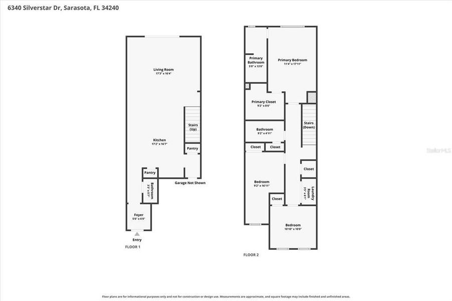 2D floor plan layout of this home in , Sarasota, FL (Image 5). 2D floor plan layout of this home in , Sarasota, FL (Image 5).