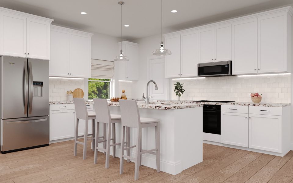 Representative furnished interior of a home built from the Bluebell by Beazer Homes in Saratoga, Aubrey (Image 7).