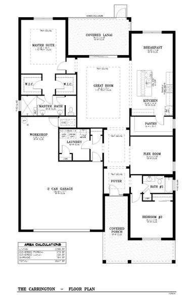 2D floor plan layout for the Balfour - Carrington by Colen Built Development, LLC in On Top of the World Communities, Ocala, FL (Image 2). 2D floor plan layout for the Balfour - Carrington by Colen Built Development, LLC in On Top of the World Communities, Ocala, FL (Image 2).