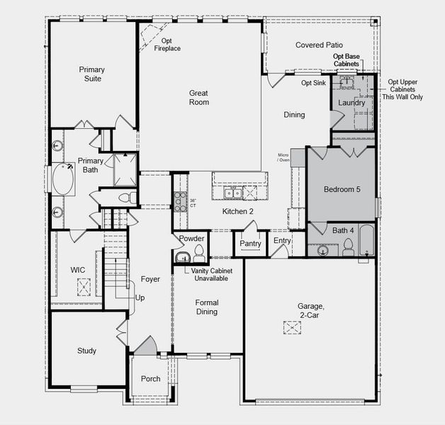 Additional Highlights Include: Gourmet kitchen, 42" door at entry, and bedroom 5 in place of tandem garage.