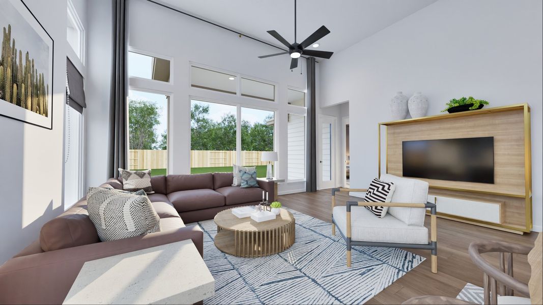 Representative furnished interior of a home built from the Hamilton by Risewell Homes in 6 Creeks, Kyle (Image 6).