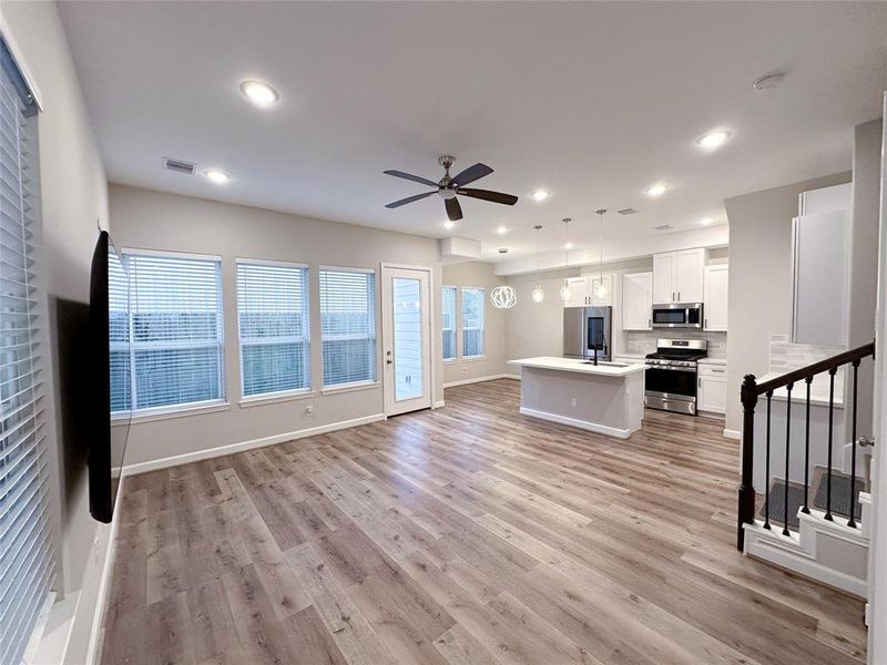 View of Living Room & Kitchen