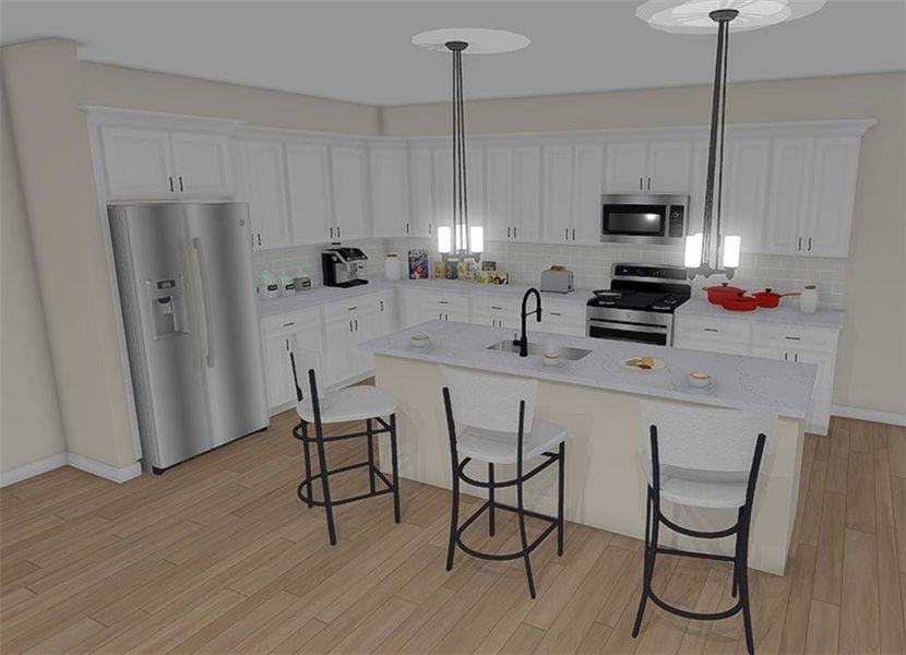 Furnished interior view inside a new home in , Martin (Image 5).