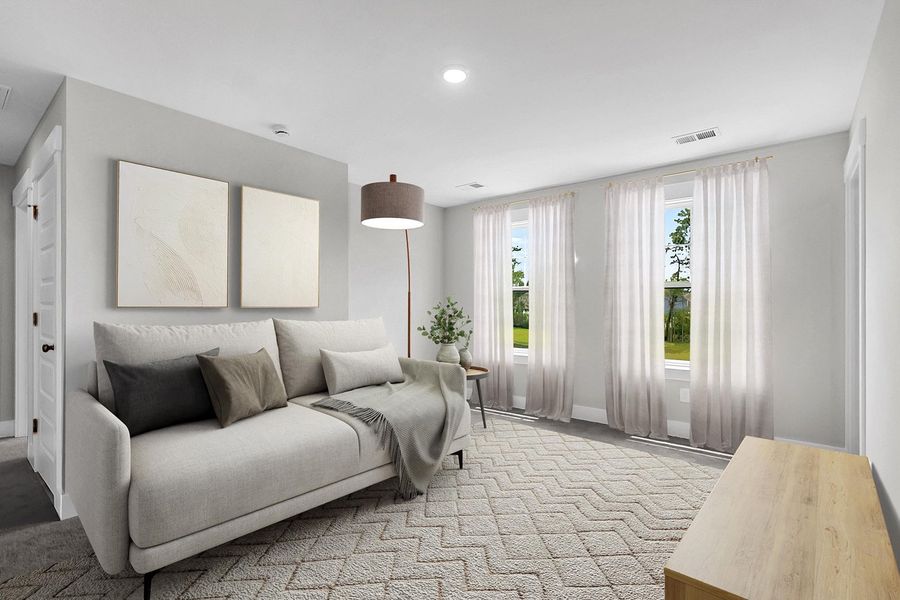 Representative furnished interior of a home built from the Roland II - Vanguard Collection by Mungo Homes in Windsor Forest, Anderson (Image 7).