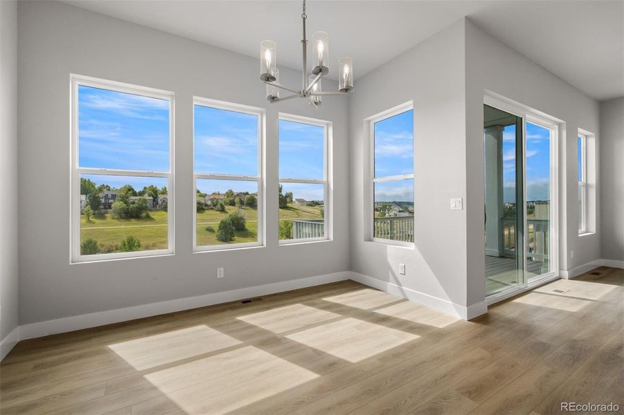 Spacious, unfurnished interior of a new home in Trailside at Cottonwood Creek, Colorado Springs (Image 18).