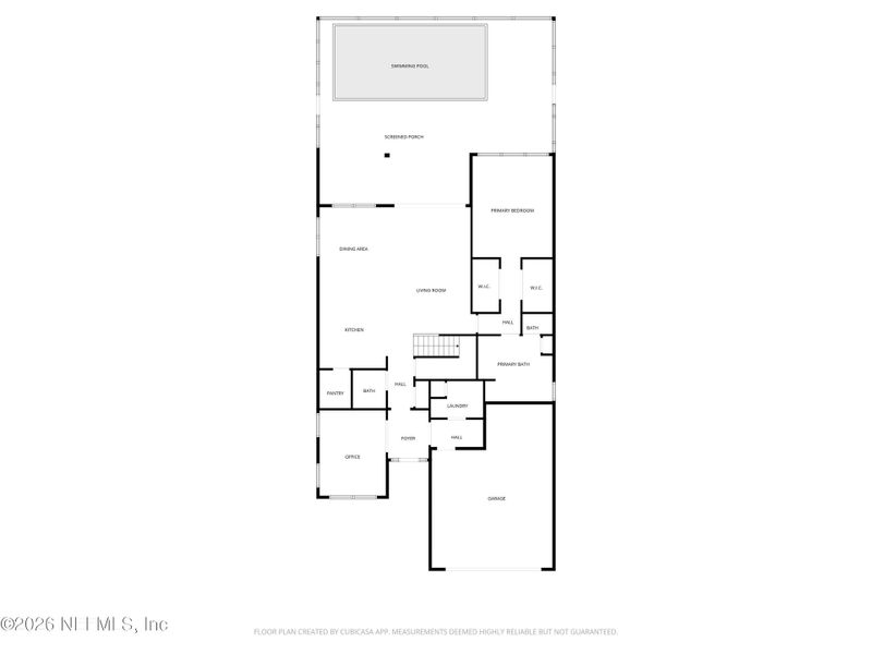 2D floor plan layout of this home in Settler's Landing at Nocatee, Ponte Vedra, FL (Image 6).