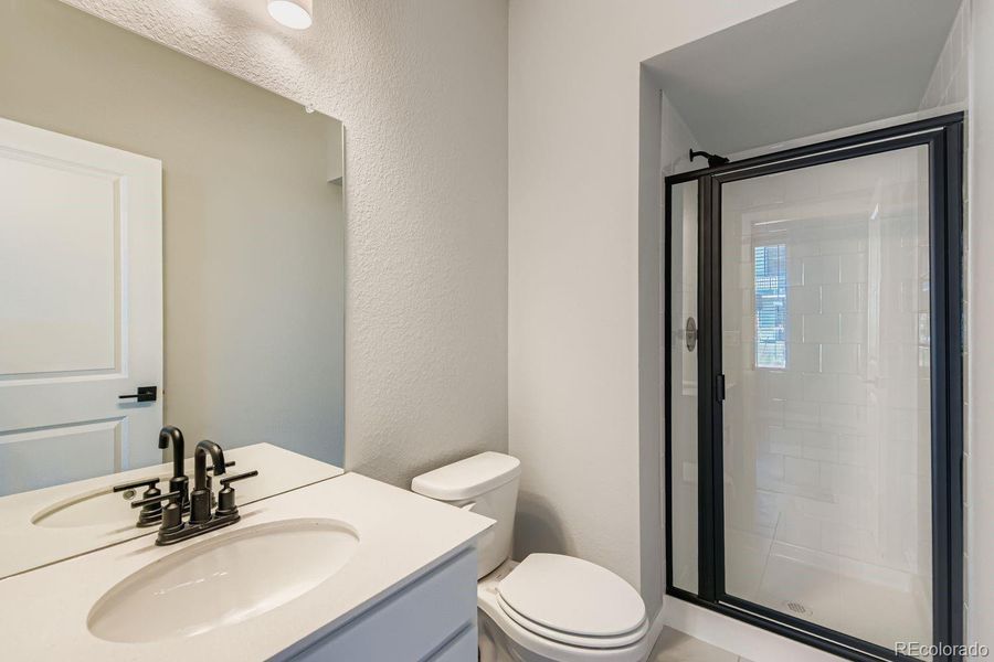 Lower level bedroom bathroom