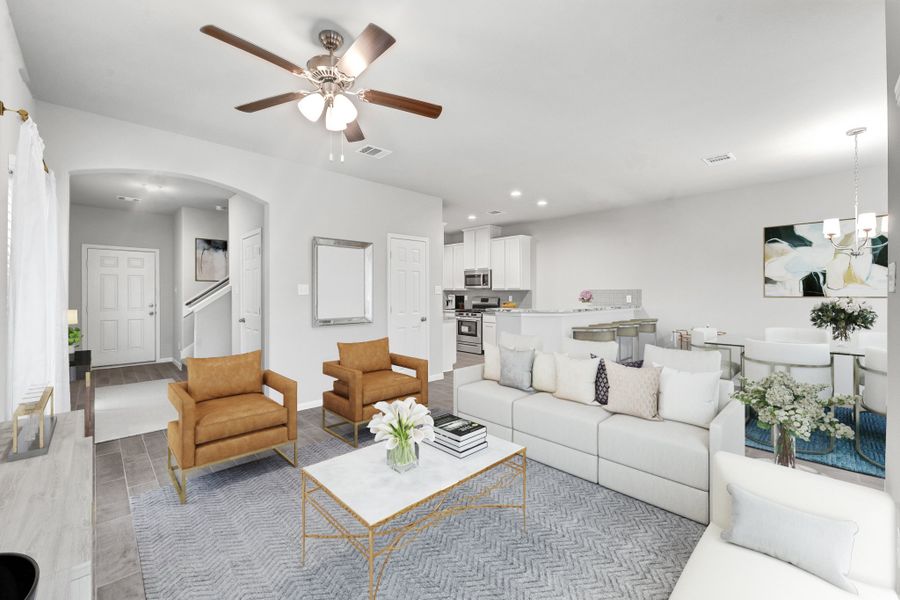 Representative furnished interior of a home built from the Floor Plan 1774 by Colina Homes in Rollingbrook Estates, Baytown (Image 6).