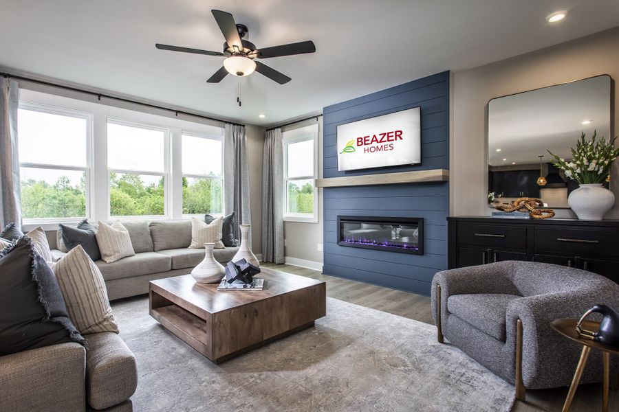 Representative furnished interior of a home built from the Canton Ii by Beazer Homes in Heirloom Landing, Auburn (Image 8). Representative furnished interior of a home built from the Canton Ii by Beazer Homes in Heirloom Landing, Auburn (Image 8).