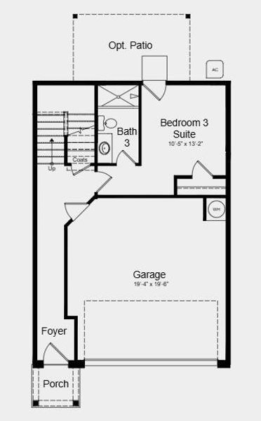 2D floor plan layout of this home in Rosewood Farm, Lawrenceville, GA (Image 4). 2D floor plan layout of this home in Rosewood Farm, Lawrenceville, GA (Image 4).