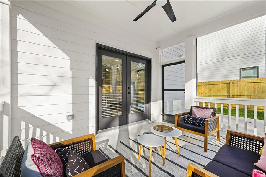 Exterior details and patio area of a home in , Atlanta (Image 3).