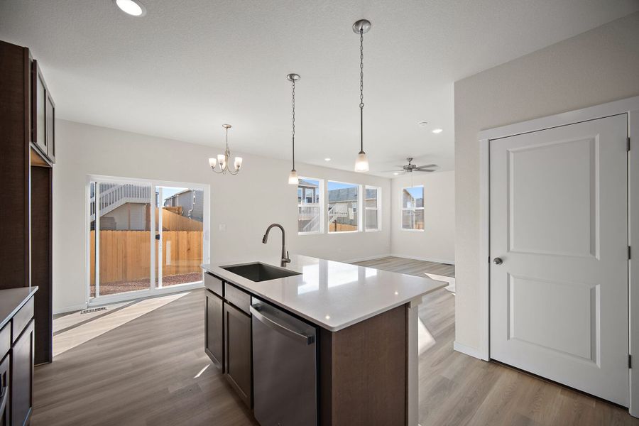 Furnished interior view inside a new home in Ridge at Lorson Ranch, Colorado Springs (Image 9).