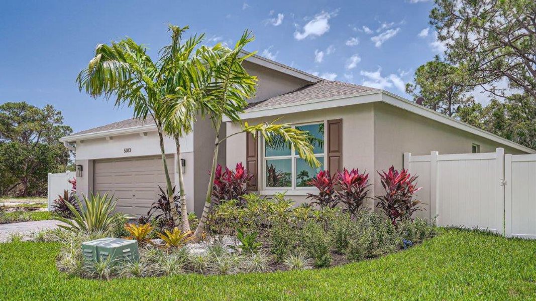 Representative exterior photo of a completed home built from the Cali by D.R. Horton in Sandpiper Square, Stuart, FL (Image 19).