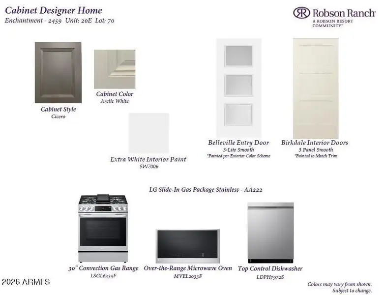 20E 70 Design Selections