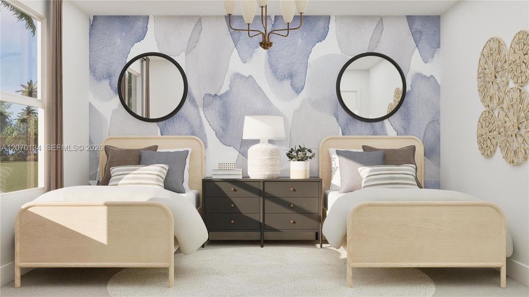 Furnished interior view inside a new home in , Miami (Image 23).