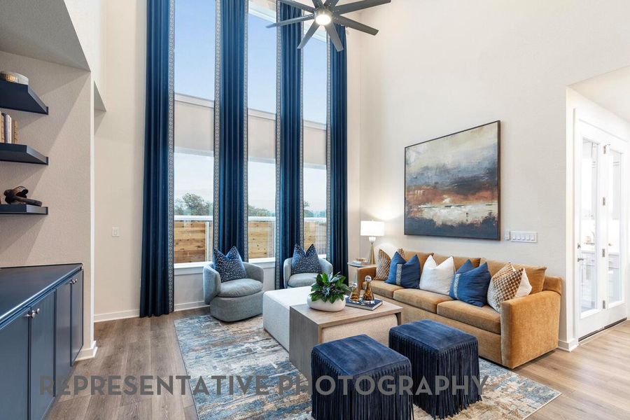 Furnished interior view inside a new home in Goodnight Ranch, Austin (Image 12). Furnished interior view inside a new home in Goodnight Ranch, Austin (Image 12).