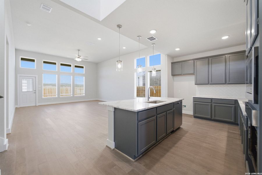 Furnished interior view inside a new home in The Woodlands at Medina Hills, Mico (Image 6).