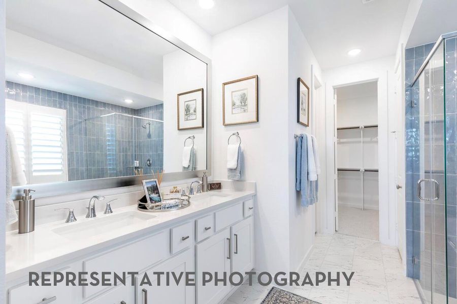 Furnished interior view inside a new home in Pomona, Manvel (Image 27).