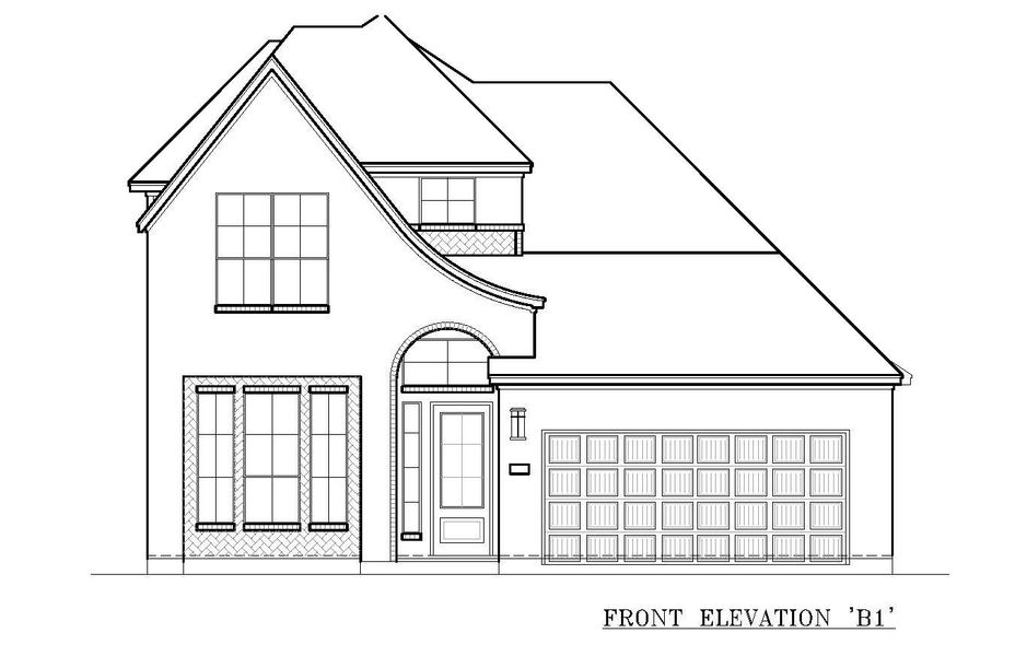 Exterior rendering of this home design in The Highlands, Porter, TX (Image 6).