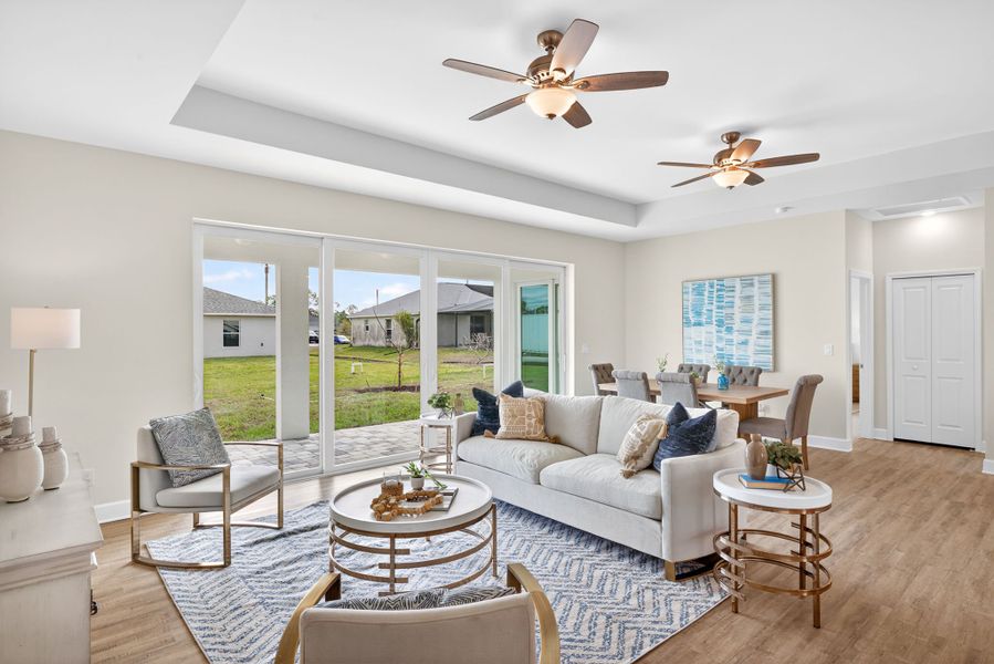 Representative furnished interior of a home built from the The Bluewater Cove by Sunlife Homes LLC in Cape Coral, Cape Coral (Image 10).