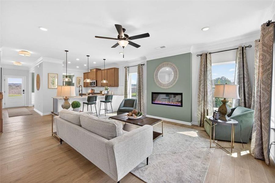 Furnished interior view inside a new home in Oakmont, Dallas (Image 3).
