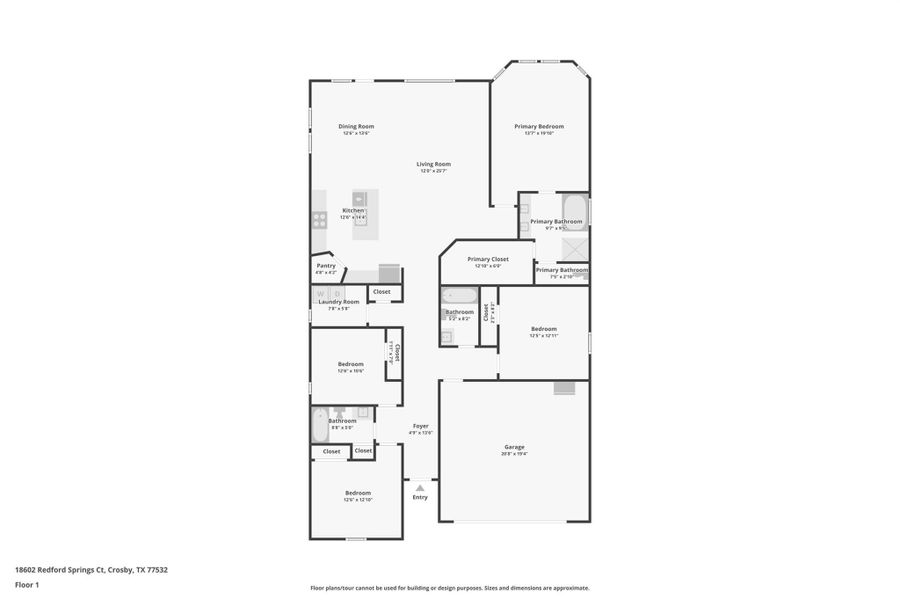 2D floor plan layout of this home in Sundance Cove - Classic Series, Crosby, TX (Image 3). 2D floor plan layout of this home in Sundance Cove - Classic Series, Crosby, TX (Image 3).