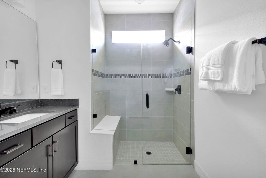 Furnished interior view inside a new home in Del Webb Wildlight, Yulee (Image 12).