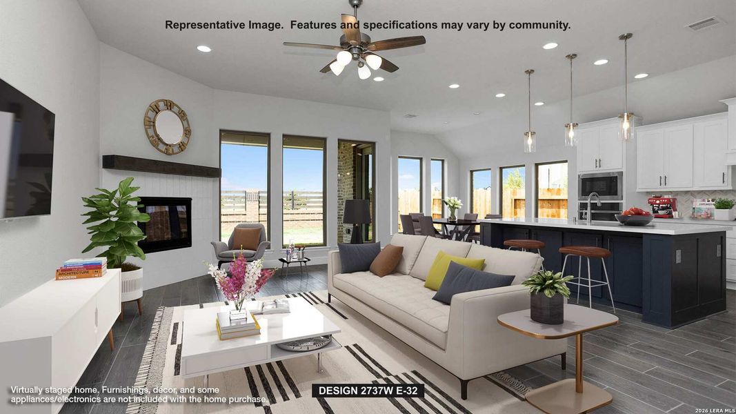 Furnished interior view inside a new home in Cibolo Valley Heights, Cibolo (Image 5). Furnished interior view inside a new home in Cibolo Valley Heights, Cibolo (Image 5).
